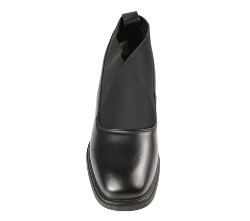 Ghete casual, dama, KARISMA, W170003A negru, piele naturala